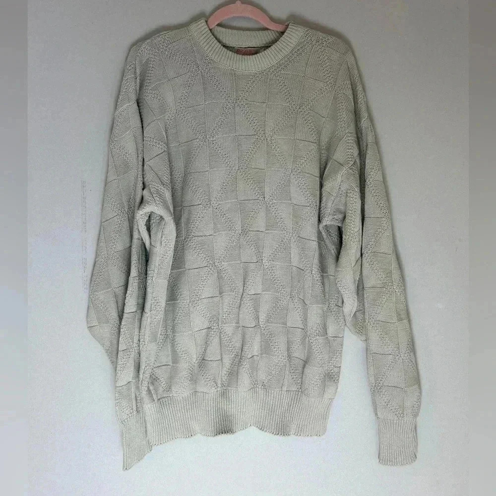 The Fox Collection Men’s Vintage 90s Knitted Sweater Size XL Tall 100% Cotton